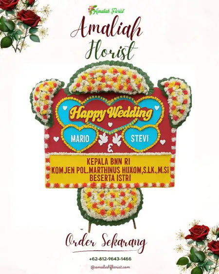 Papan Bunga Pernikahan Taji